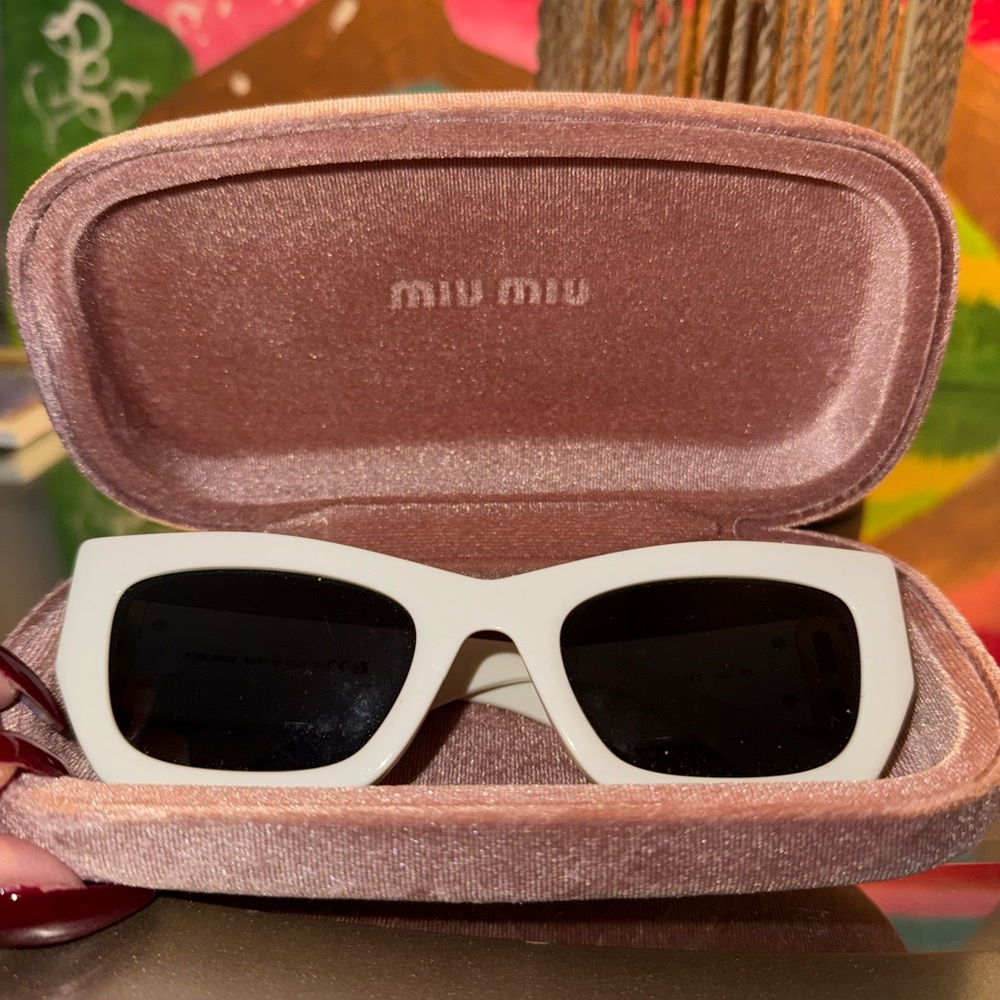 Miu Miu White Sunglasses